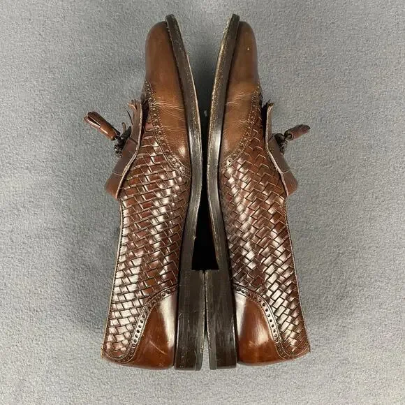 Mezlan Alicante Shoes Mens Size 11.5 W Brown Leather Tassel Loafers Dress Brogue - Picture 11 of 16